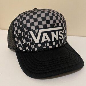 VANS Snapback Hat Cap Otto Classic Flame Checkered Trucker Black White Unisex